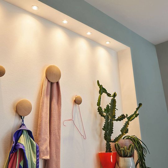 Paulmann Nova mini LED-inbyggnadsspot 3-pack järn