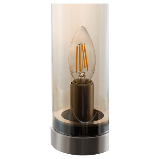 Glasbordslampa Bottle, bärnsten