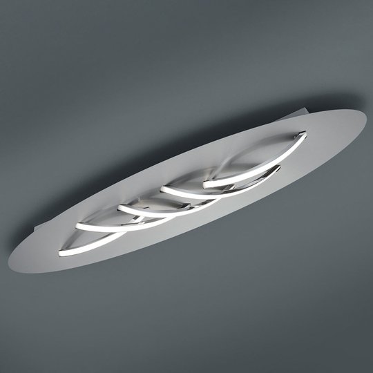 LED-taklampa Dolphin, nickel, 85 x 20 cm