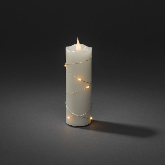 LED-vaxljus creme färgtemperatur bärnsten 15,2 cm
