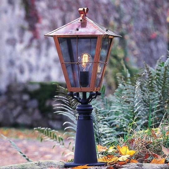 Fenix väglampa i koppar, 66,5 cm