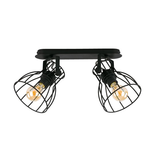Taklampa Alano, svart, 2 lampor