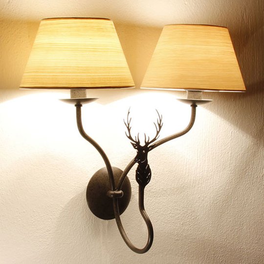 Menzel TH7362 vägglampa 2 lampor, hjortmotiv
