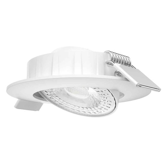 LED-inbyggnadslampa Slimo, svängbar, vit