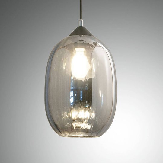 Hänglampa Infinity av glas, 1 lampa, Ø 20 cm