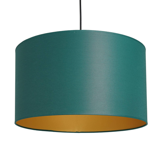 Hänglampa Soho cylindrisk Ø 40 cm grön/guld